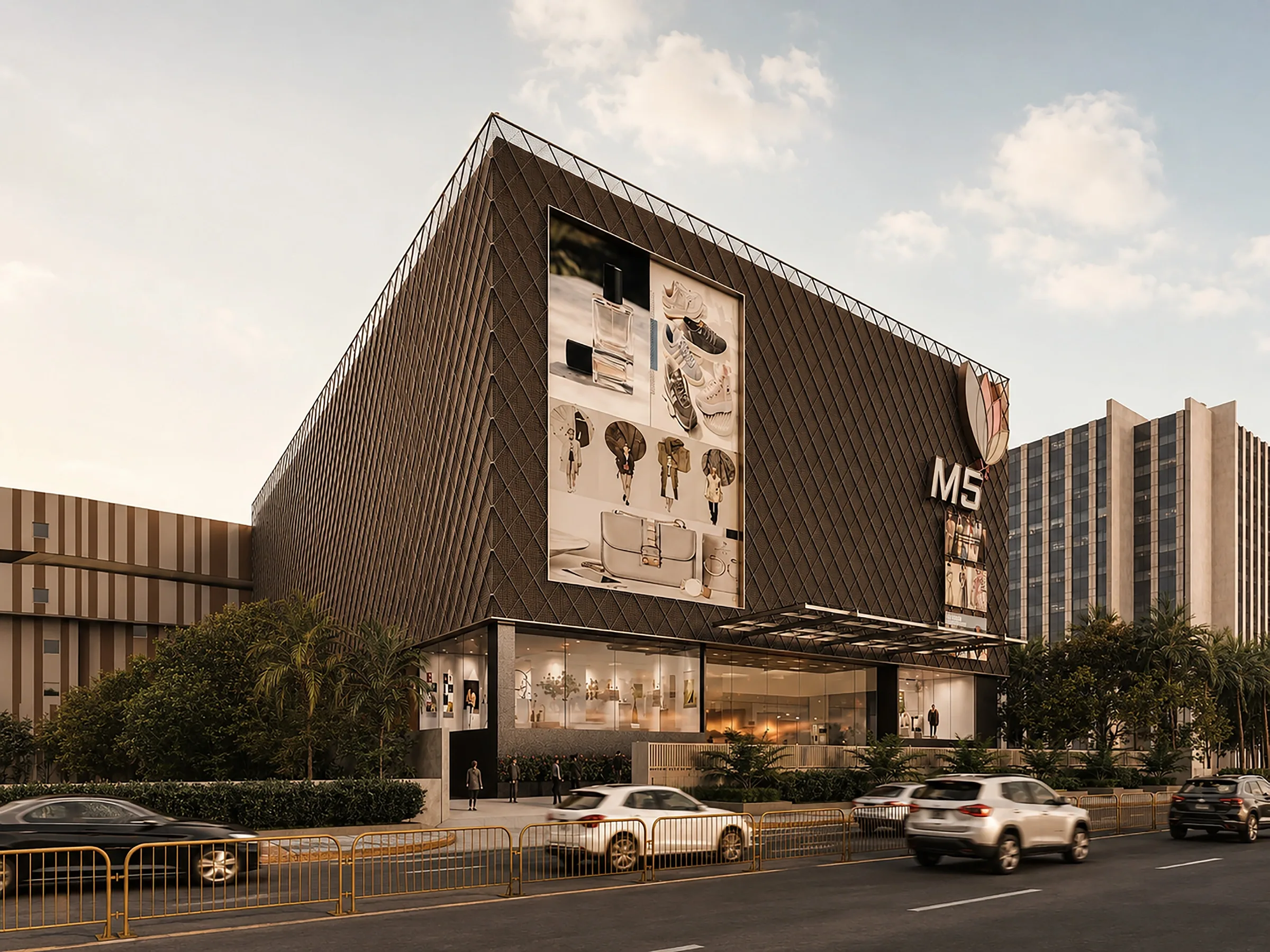 M5 shopping mall exterior